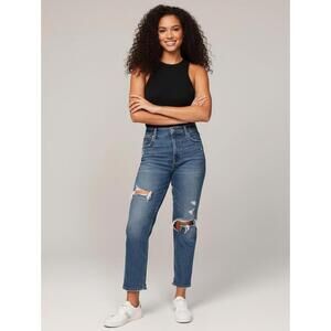 Abercrombie - Curve Love Ultra High Rise Ankle Straight Jeans - 27 / 4R